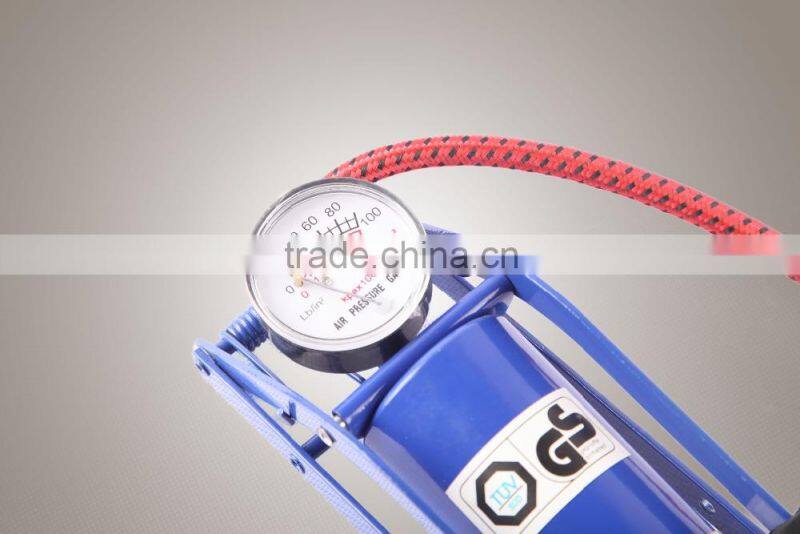 High Quality Durable Single Barrel Foot Inflator With Gauge JL9103 for Car and Motor