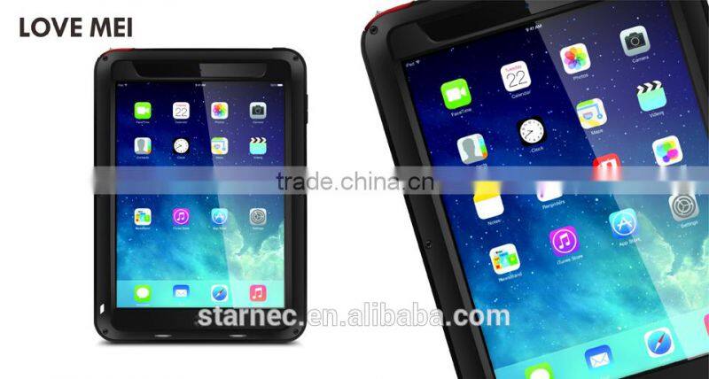 Protective Waterproof Shockproof Case Glass Metal Case Cover For iPad Air