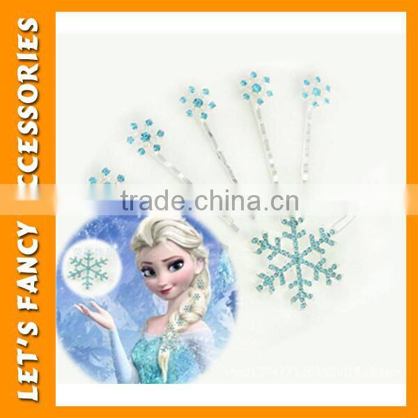 PGHD0368 Girls cartoon hair clips frozen wholesale anna elsa hairpins kids princess headwear heart shape