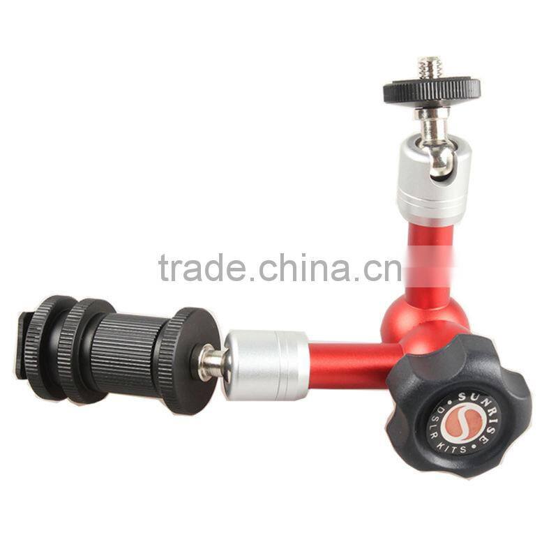 7 inch Articulating Magic Arm 1/4" Hot shoe Connector for Camera LED Light LCD Monitor