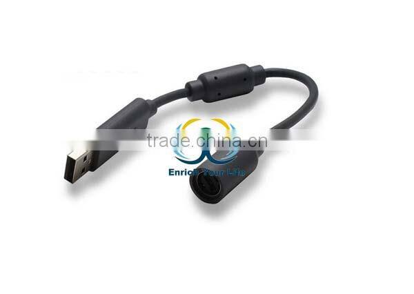 Wired USB Breakaway Cable Cord Game Controller Adapter for XBOX 360