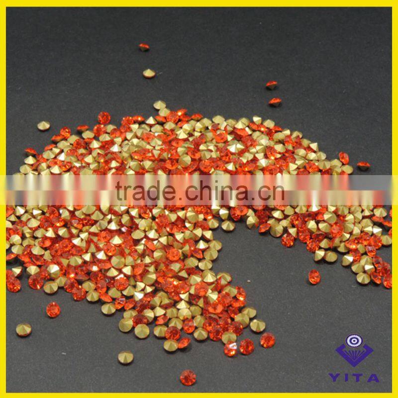 HYA non hot fix rhinestone point back for wedding dresses
