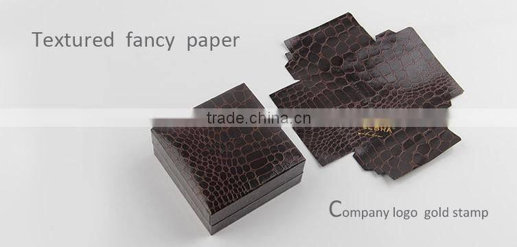 No middlemen promotional embossing empty pu leather watch gift boxes