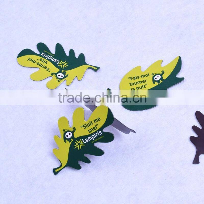 Guangzhou factory custom cheap promotional gift leaf shape soft pvc fridge magnet