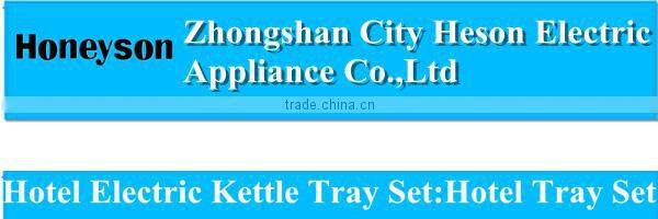 hotel room amenity Hot sale stainless steel inside electric water kettle and welcome teapot tray tea set3