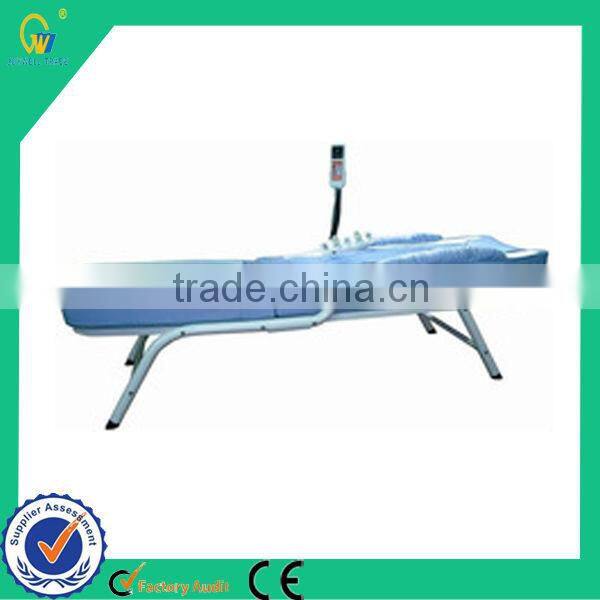 China Cheap AC 220V Auto Vibrating Electric Magnetic Therapeutic Far Infrared Jade Rolling Thermal Massage Bed for CE Approved