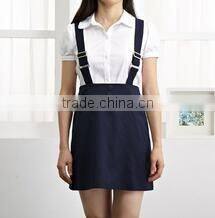 Latest girls white blouse and plaid skirt school uniforms
