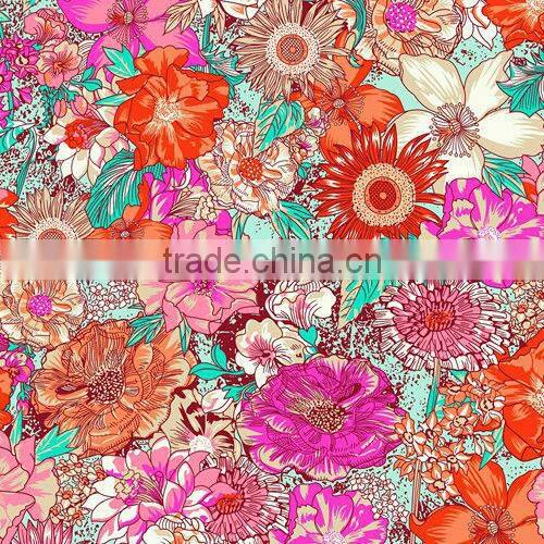 spandex polyester digital print fabric for swimwear