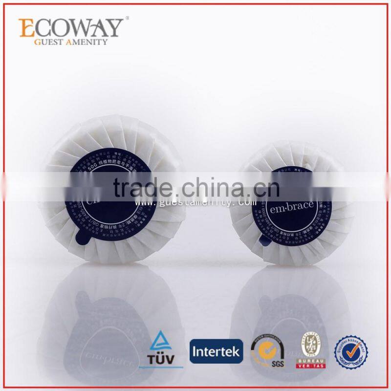 50g/30g round pleated wrapped soap toiletries products