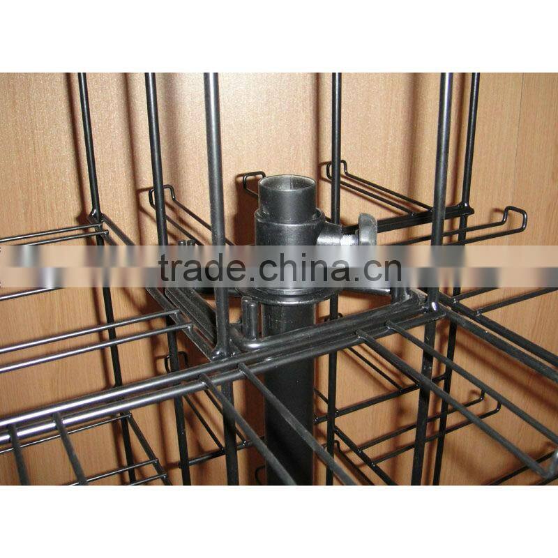 four sides spinning hooks display fixture with good quality