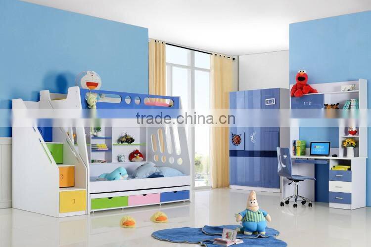 805# colourful triple bunk bed for kids