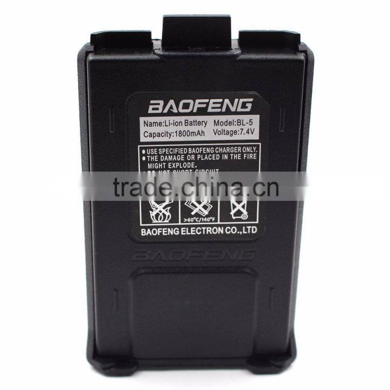 Original BaoFeng UV-5R walkie talkie Battery 1800mah 7.4V Li-ion BL-5 UV5