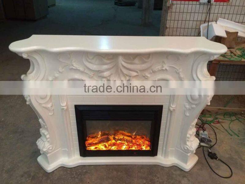french style decorative electric fireplace and mantel