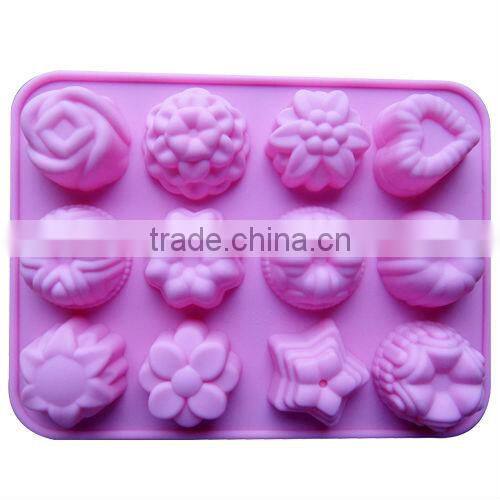 2013 The Most Popular Beautiful Flowerpot Silicone Cake Mould