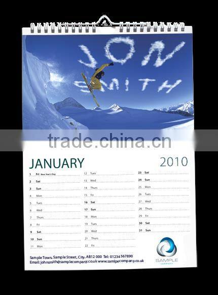 2016 professional calendar printing logo printing