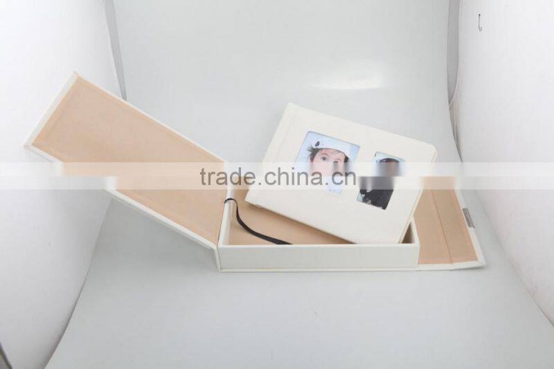 2015 new design baby photo album cover with photo case