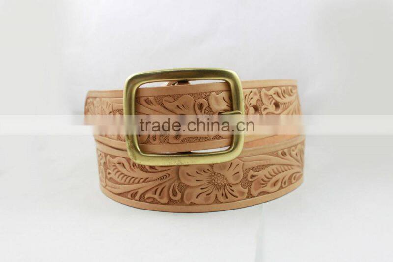 New Arrival Unisex Geniune Leather Belt With Fashion Designed Plague Buckle Waist Belt