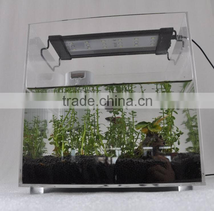 Hot sale aquarium tank fish farming tank overhand RGB controller 24keyword bracket light