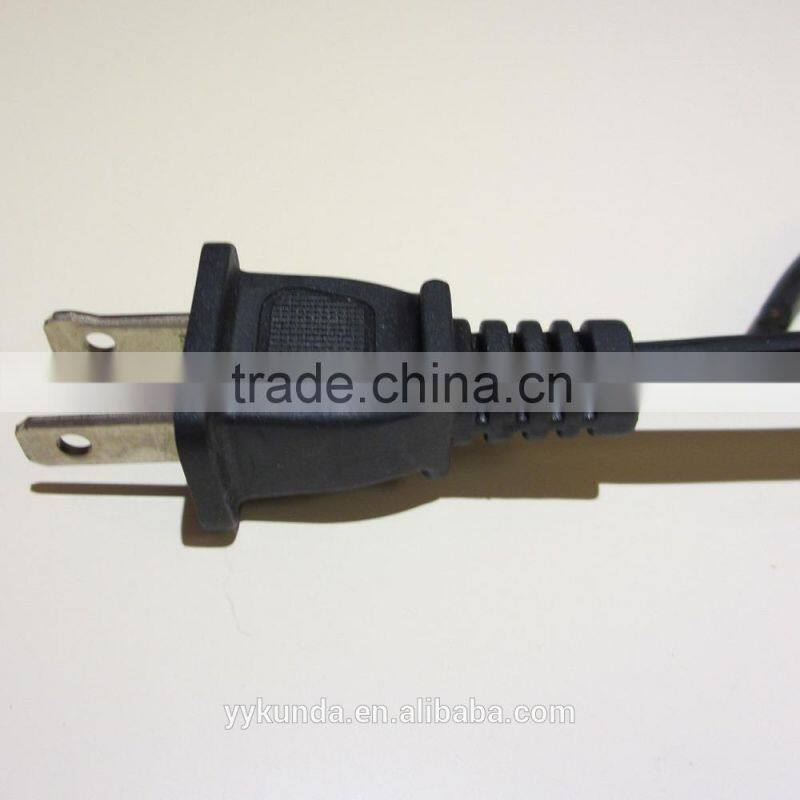 UL approval US 110v 2 prong polarity NEMA1-15P power cord