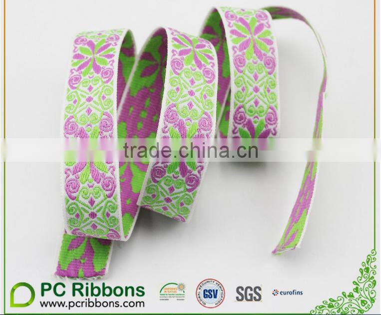 2016 Hot sale woven jacquard ribbon