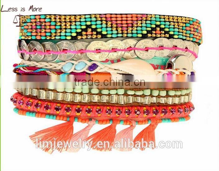 New summer Woven Brazilian Bracelet Jewelry Magnetic Clasp bracelet handmade boho Bracelet