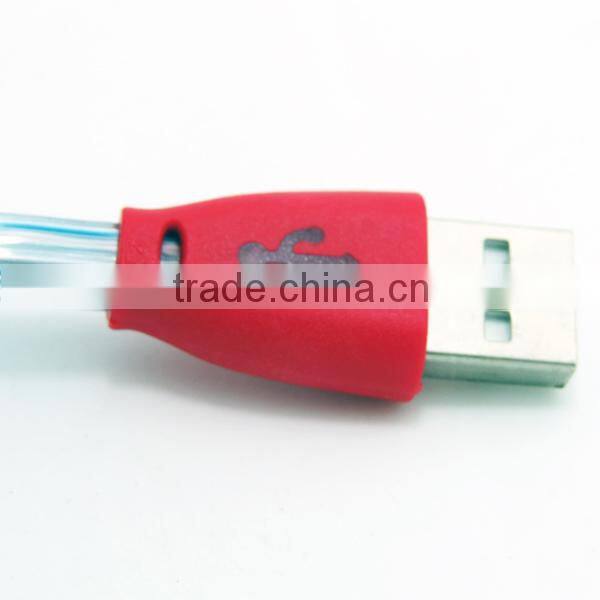 Fashion LED new design USB cable charger for android 3 in 1 multifunction