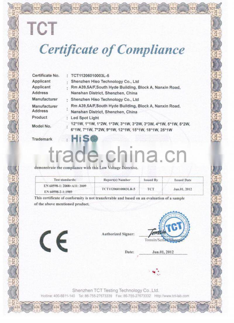 6w GU10 Led Spot Light with Large Fresnel Lens