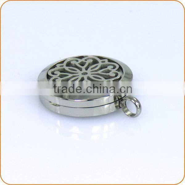 Stainless steel perfume locket aromatherapy essential oil diffuser necklace
