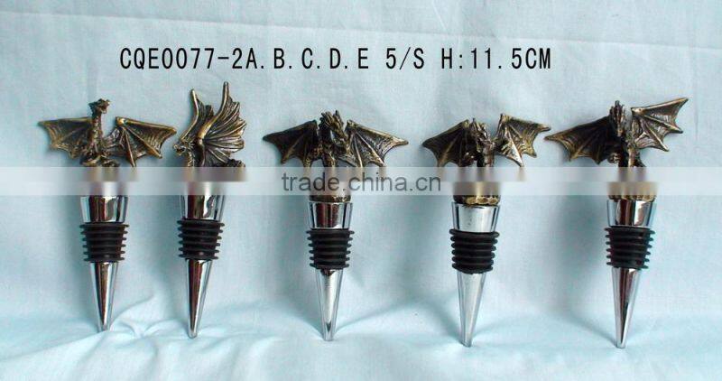 novely metal squirrel wine bottle stopper with cork