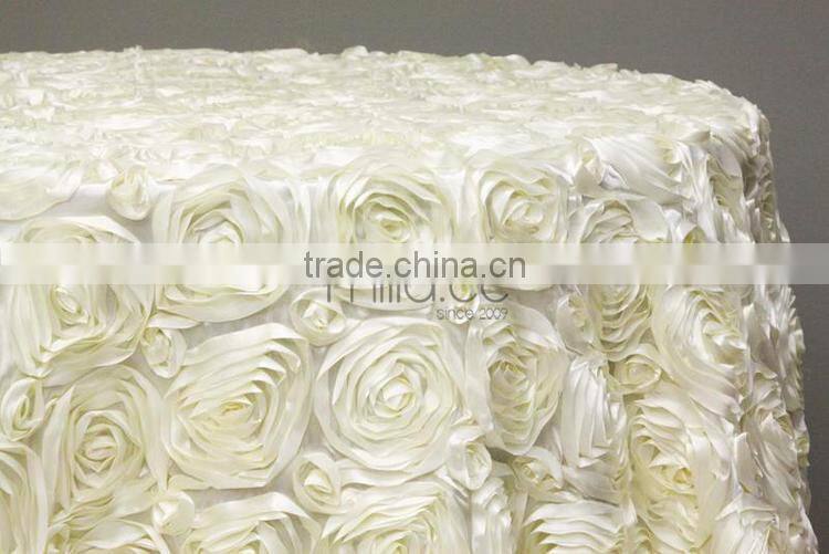Rosette satin table cloth