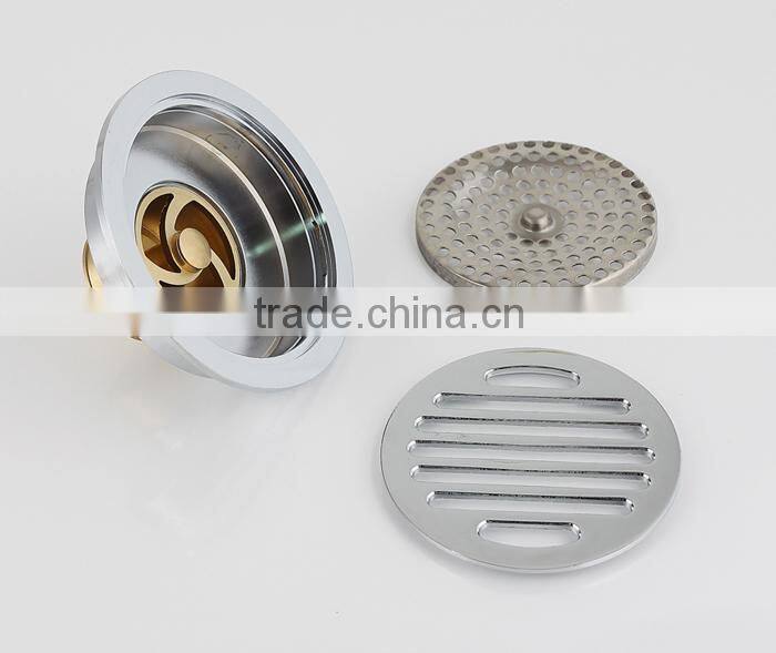 Round Exquisite Linear Floor Drain Chrome Plated Shower Floor Drain Cover Bathroom Accessory