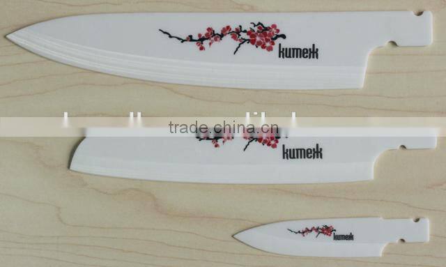 6" Pattern ceramic knife Chef Knife with printing stained paper flower on white blade