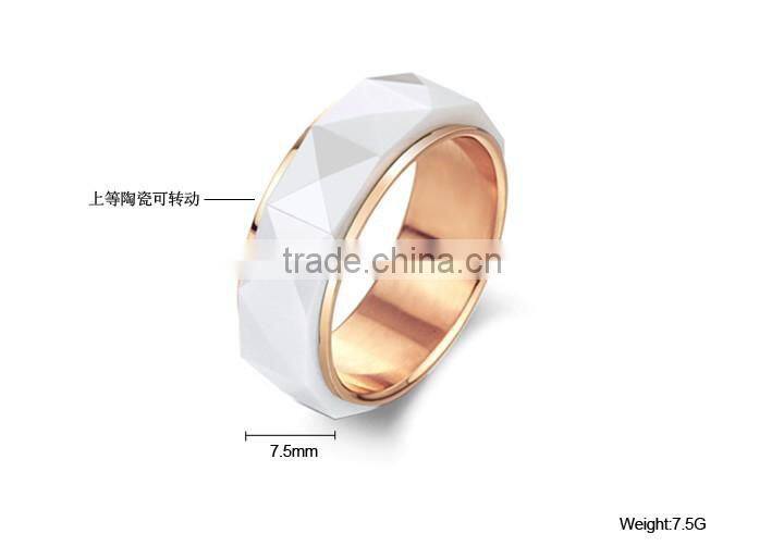 White Ring Fashion Jewellery For Women Ceramic Jewelry