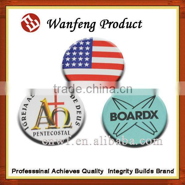 professional factory produce free design tin botton badge for trade
