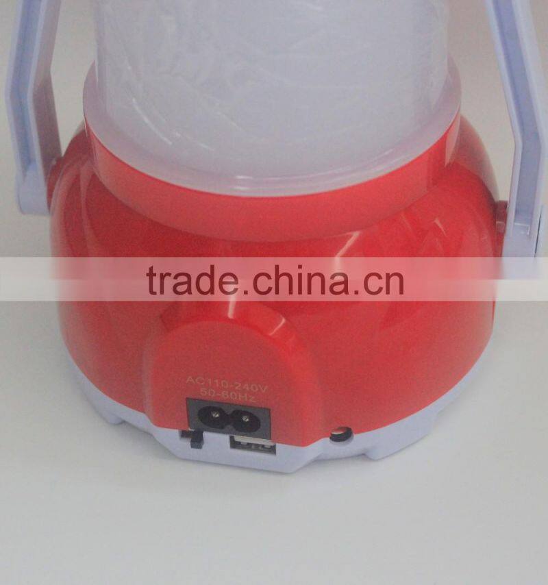 usb charging camping light with milky cover for mobile phone