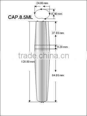 Chubby empty gold transparent lipgloss bottle