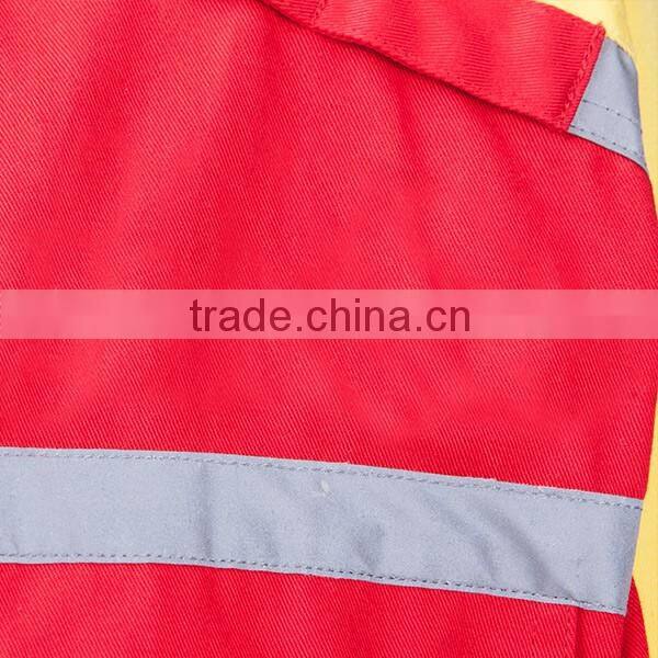 hi-vis reflective coverall red