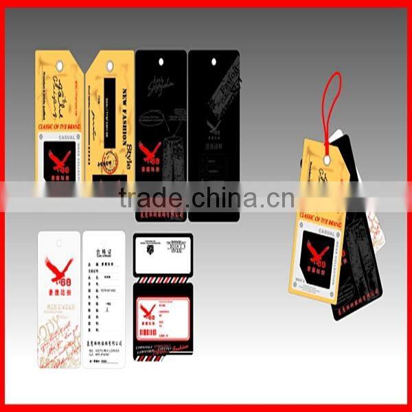 Hot Sale Colorful Printed Paper Hangtags For Clothing With Rope