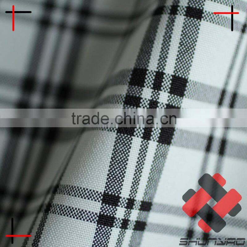 polyester cationic plaid mini matt fabric for uniform