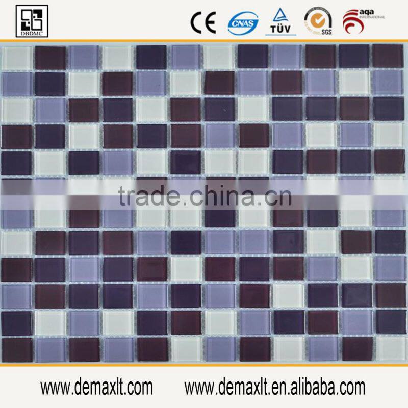 Popular interior wall glass mosaic tile Glazed mosaic