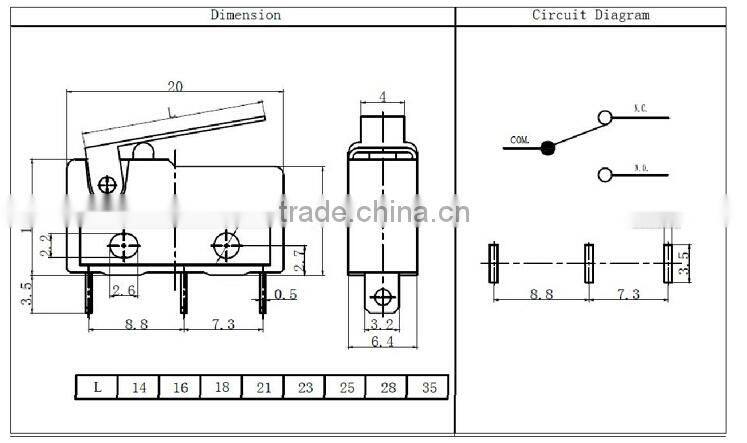 KW11-01 mini Micro switch