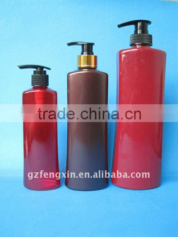 Personal care industrial use PET material plastic bottle for shampoo and shower gel