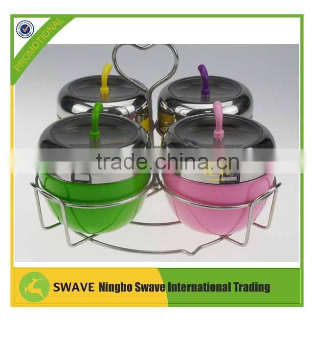 2016 apple shape colorful stainless steel Seasoning pot P77150