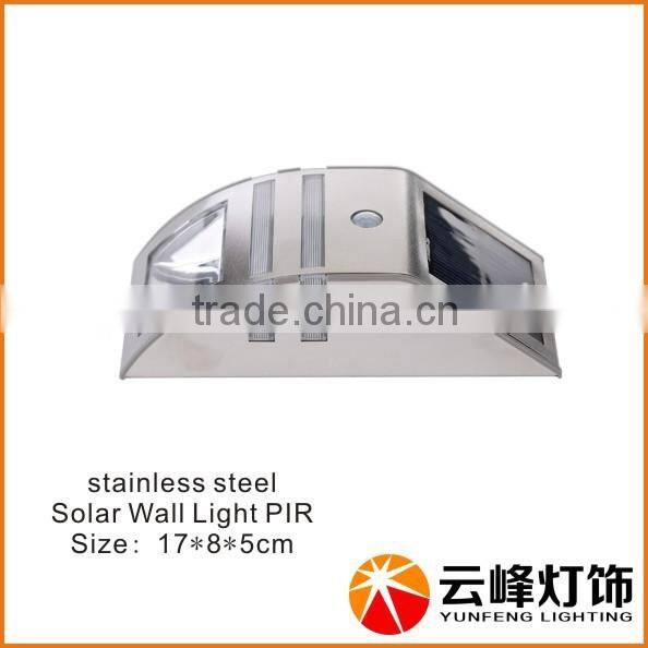 New patent 3 SMD LED solar wedge light PIR solar led outdoor wall light solar led outdoor wall light