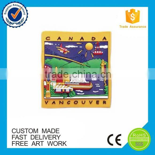 2D Cheap Map design Souvenir Soft PVC Fridge Magnets