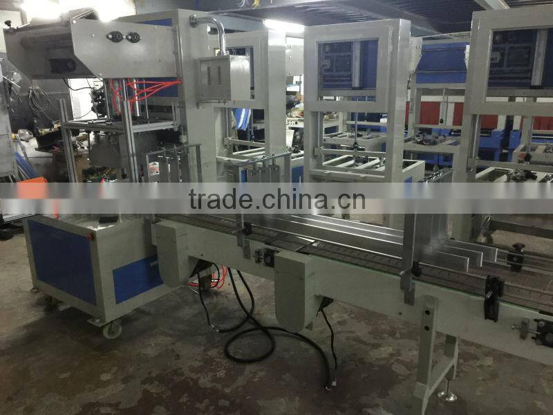 Hongzhan SM6030 semi-automatic beverage cans bottles tray shrinking packing machine
