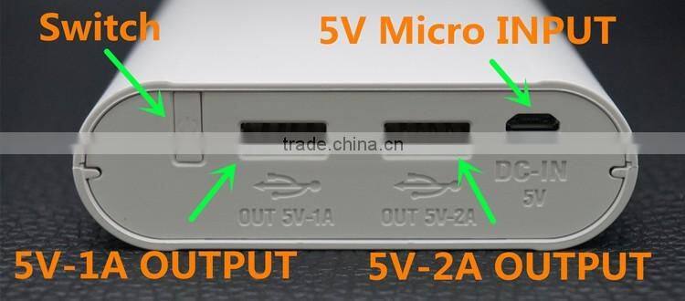 multi function power bank 18650 battery case 2A output 18650 charger DIY high capacity display power bank for pad cellphone