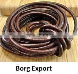 8mm Round Leather Cord From BORG EXPORT
