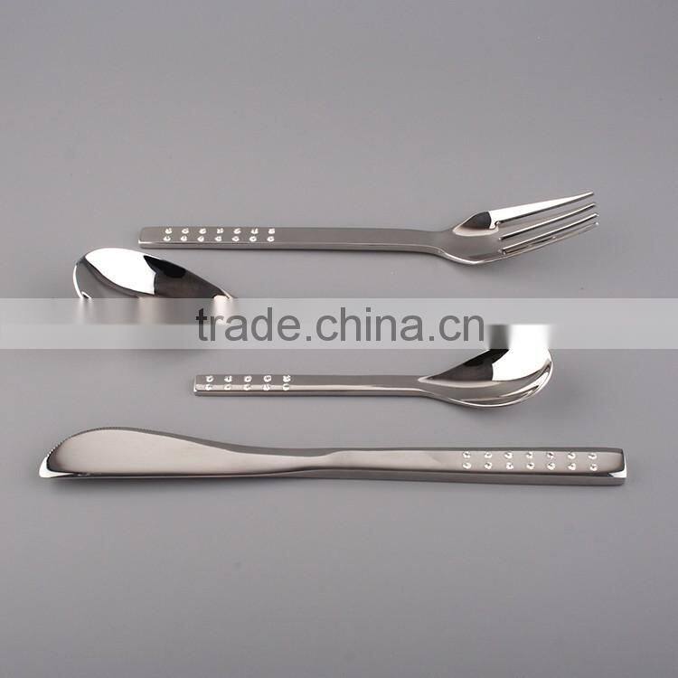 Chinese restaurant tableware, titanium cutlery, claytan dinnerware for restaurant