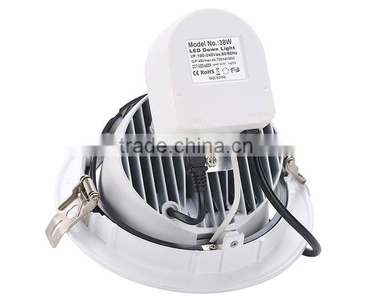 adjustable gimbal cob round led downlights 28w 38w downlight cob